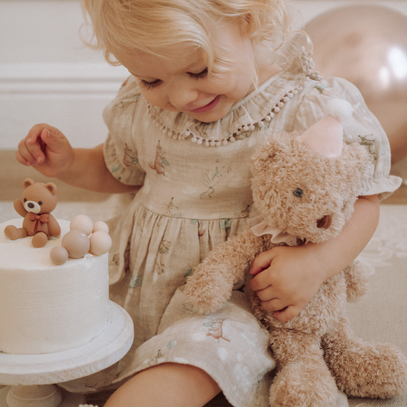 Pink Birthday Bear Plush Toy w/ Gift Box