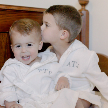 White 2-4T Terry Bath Robe