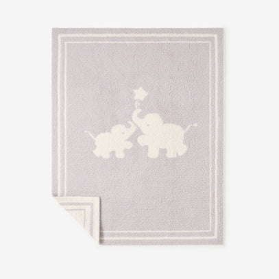 Elephant Feather Knit Baby Blanket