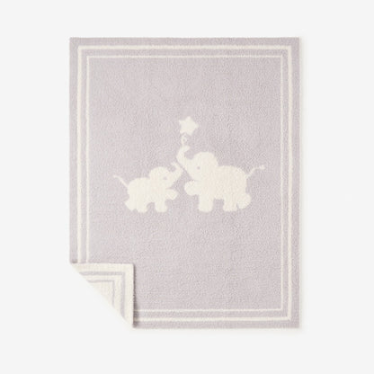 Elephant Feather Knit Baby Blanket