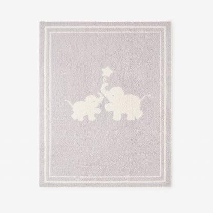 Elephant Feather Knit Baby Blanket