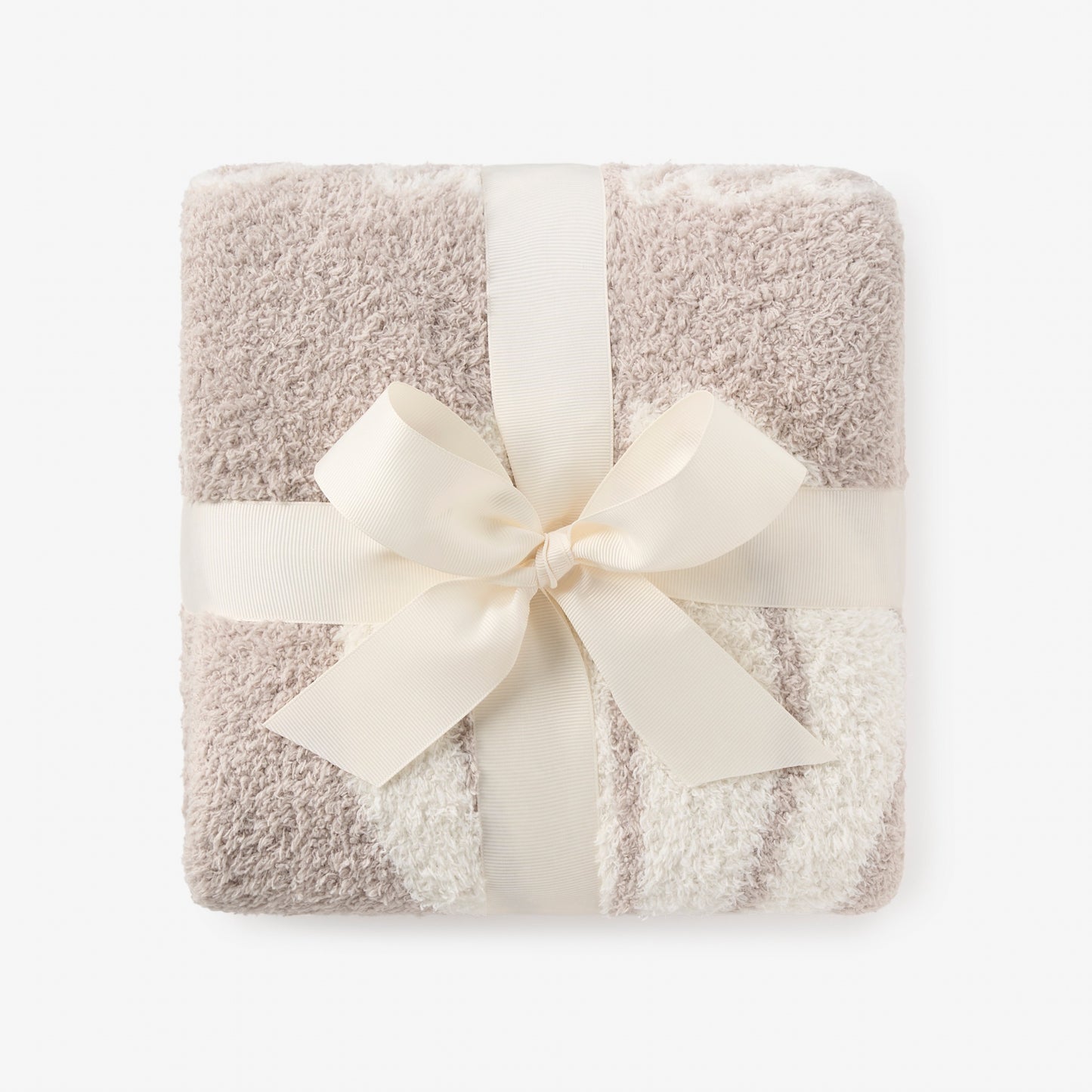 Taupe Hot Air Balloon Feather Knit Baby Blanket