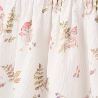 Magical Mouse Print Mini Cord Lace Collar Dress + Bloomer Set