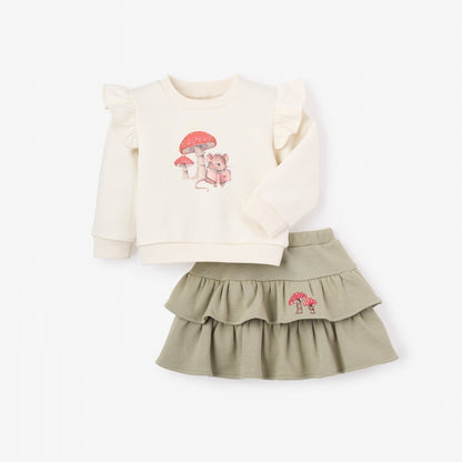 Magical Mouse Organic Fleece Pullover + Skirt Set