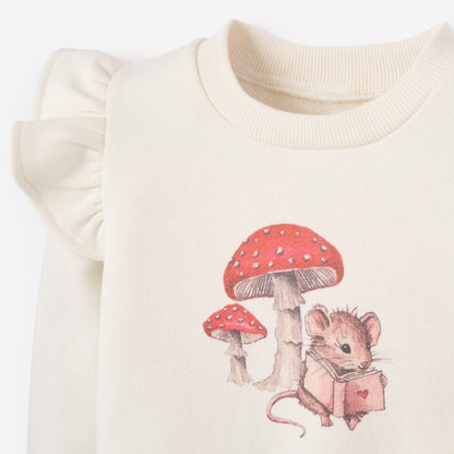 Magical Mouse Organic Fleece Pullover + Skirt Set