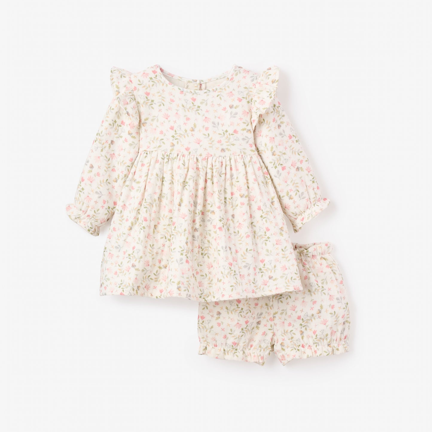 Folklore Floral Organic Muslin Dress+ Bloomer