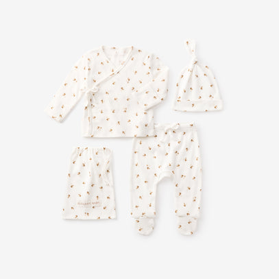 Forest Forager Organic Cotton Pointelle Layette 3PC Set