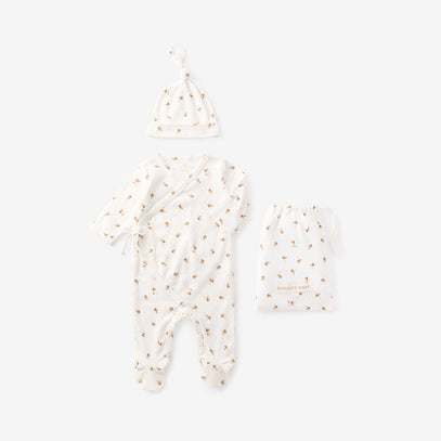 Forest Forager Organic Cotton Pointelle Layette 2PC Set