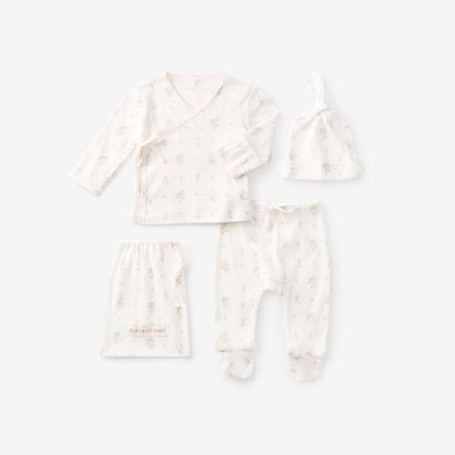 Folklore Floral Organic Cotton Pointelle Layette 3PC Set