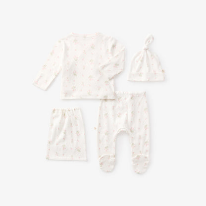 Folklore Floral Organic Cotton Pointelle Layette 3PC Set
