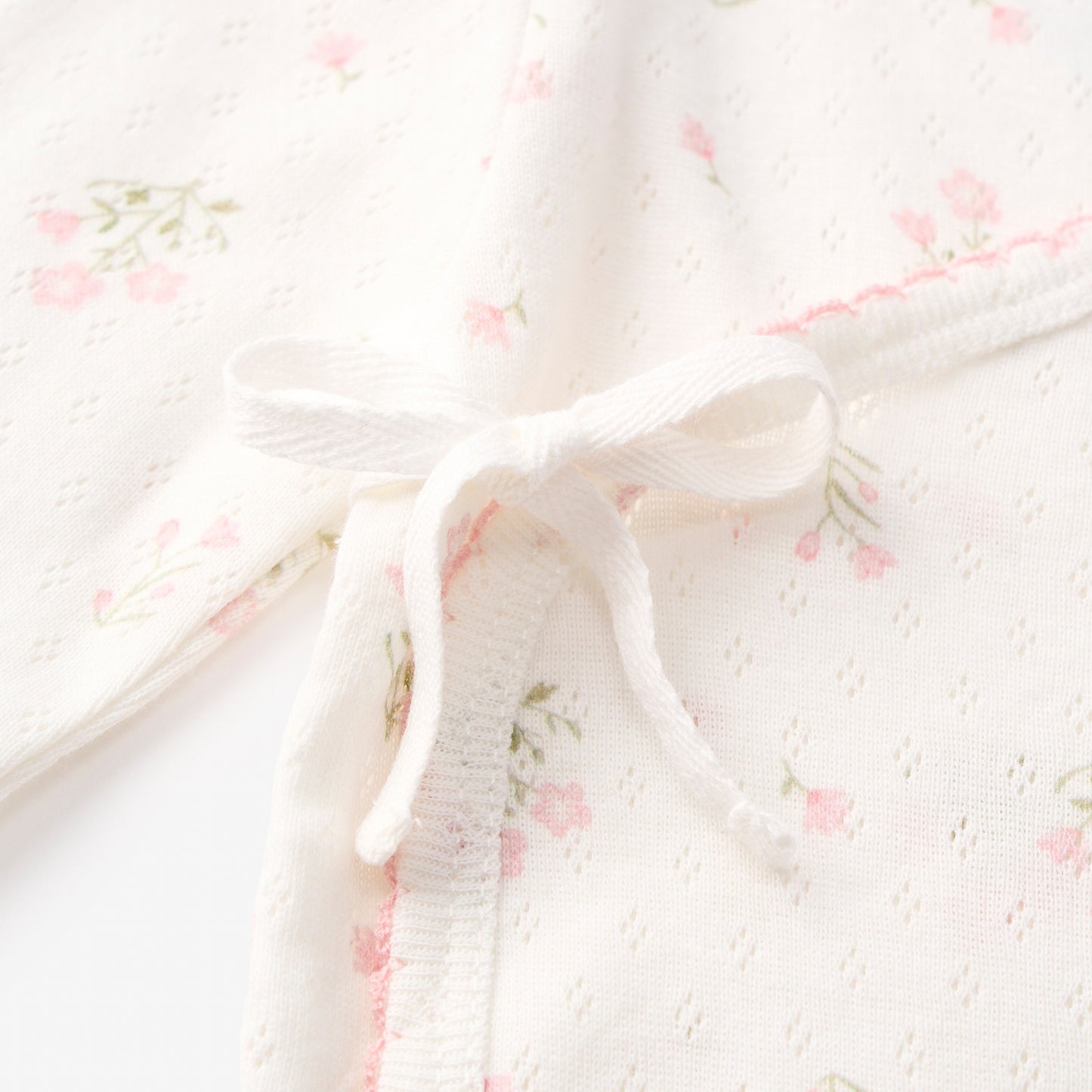 Folklore Floral Organic Cotton Pointelle Layette 3PC Set