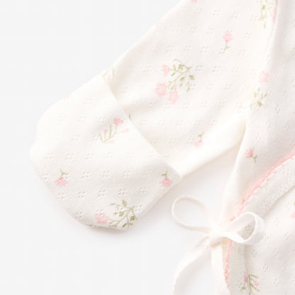 Folklore Floral Organic Cotton Pointelle Layette 2PC Set