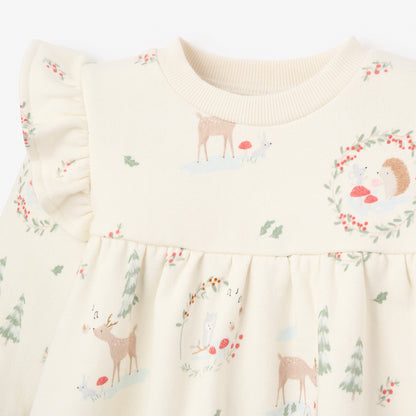 Forest Holiday Organic Print Fleece Set