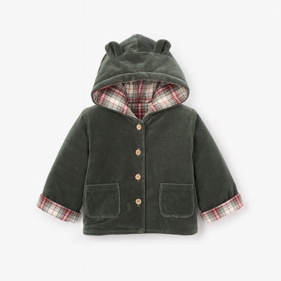 Velvet/Winter Tartan Reversible Coat