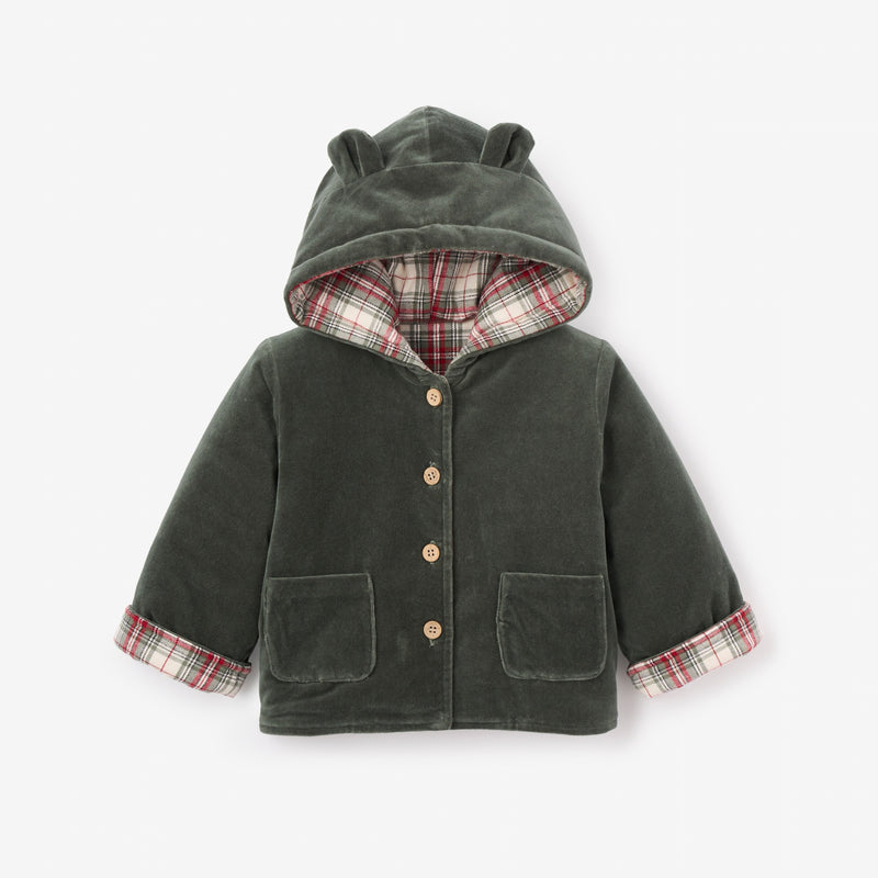 Velvet/Winter Tartan Reversible Coat