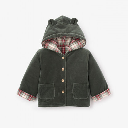 Velvet/Winter Tartan Reversible Coat