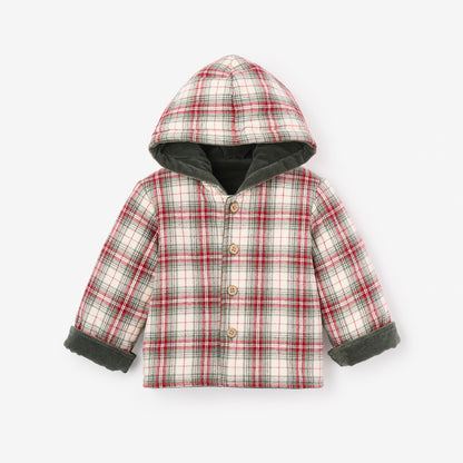 Velvet/Winter Tartan Reversible Coat