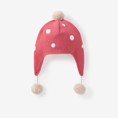 Mushroom Aviator Knit Baby Hat