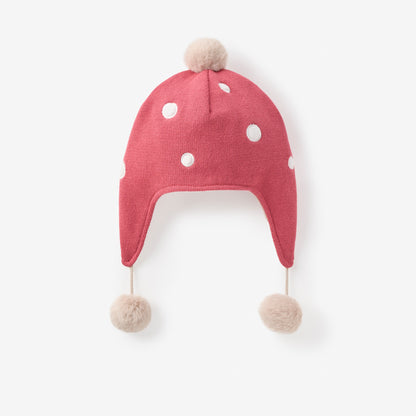 Mushroom Aviator Knit Baby Hat