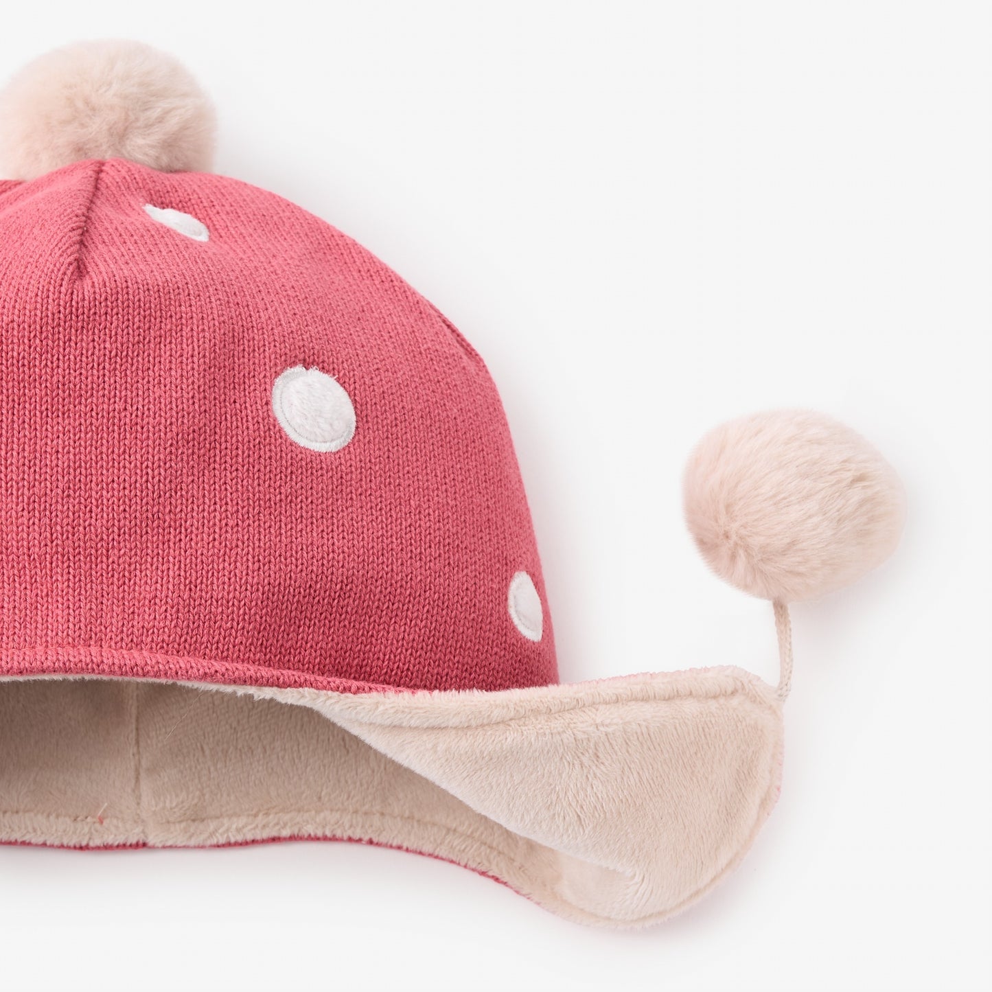 Mushroom Aviator Knit Baby Hat