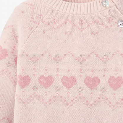 Love Fairisle Jumpsuit + Hat Set 2pc