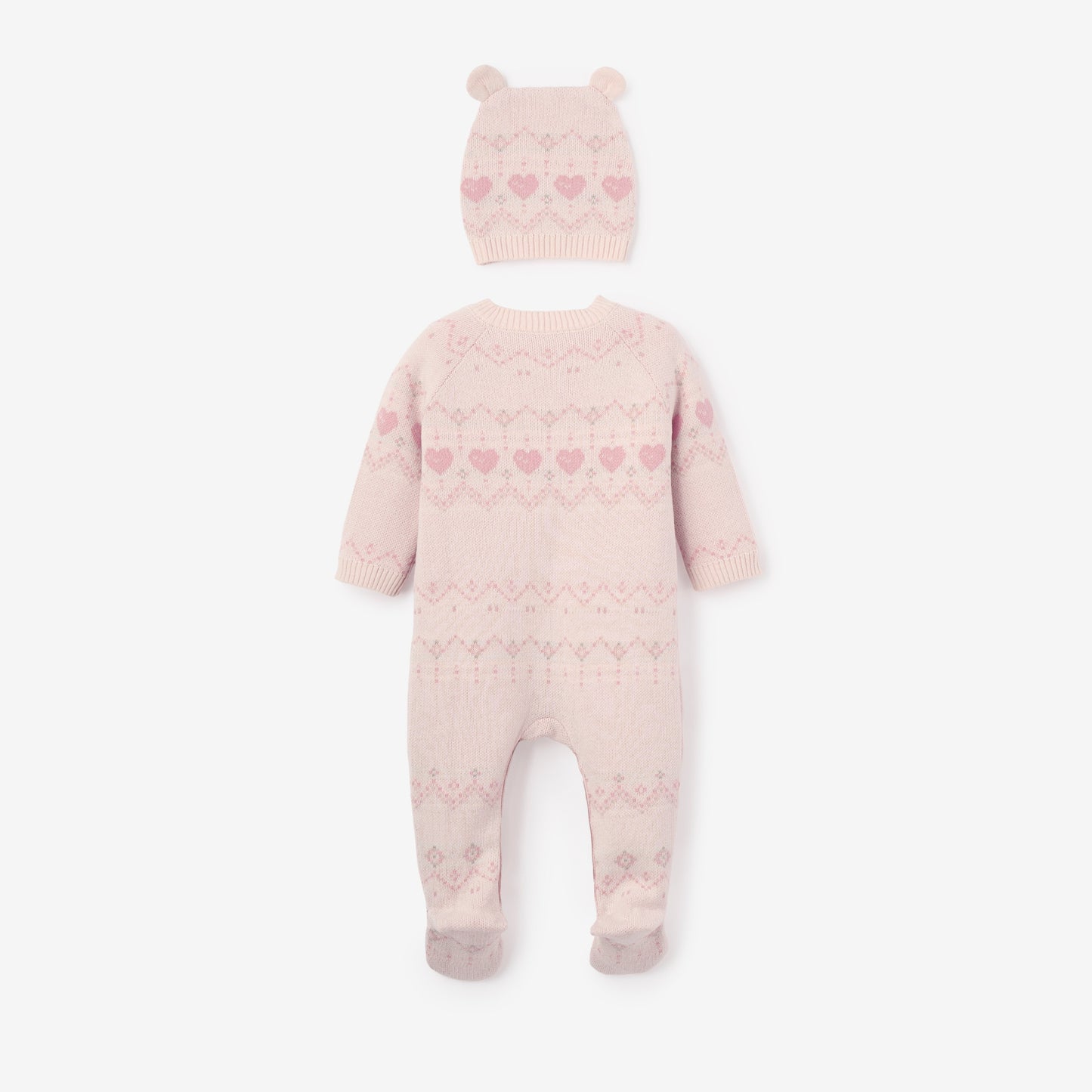 Love Fairisle Jumpsuit + Hat Set 2pc