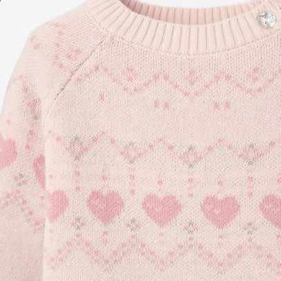 Love Fairisle Sweater, Footed Pant + Hat Set 3pc