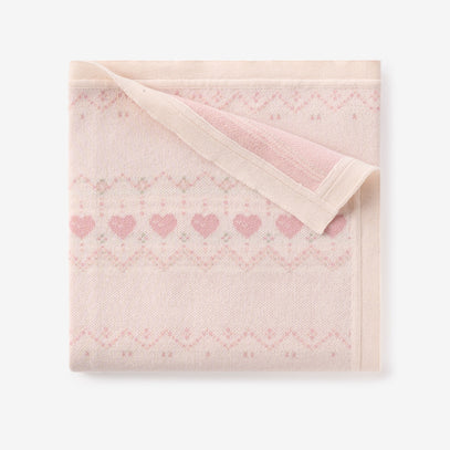 Love Fairisle Knit Baby Blanket