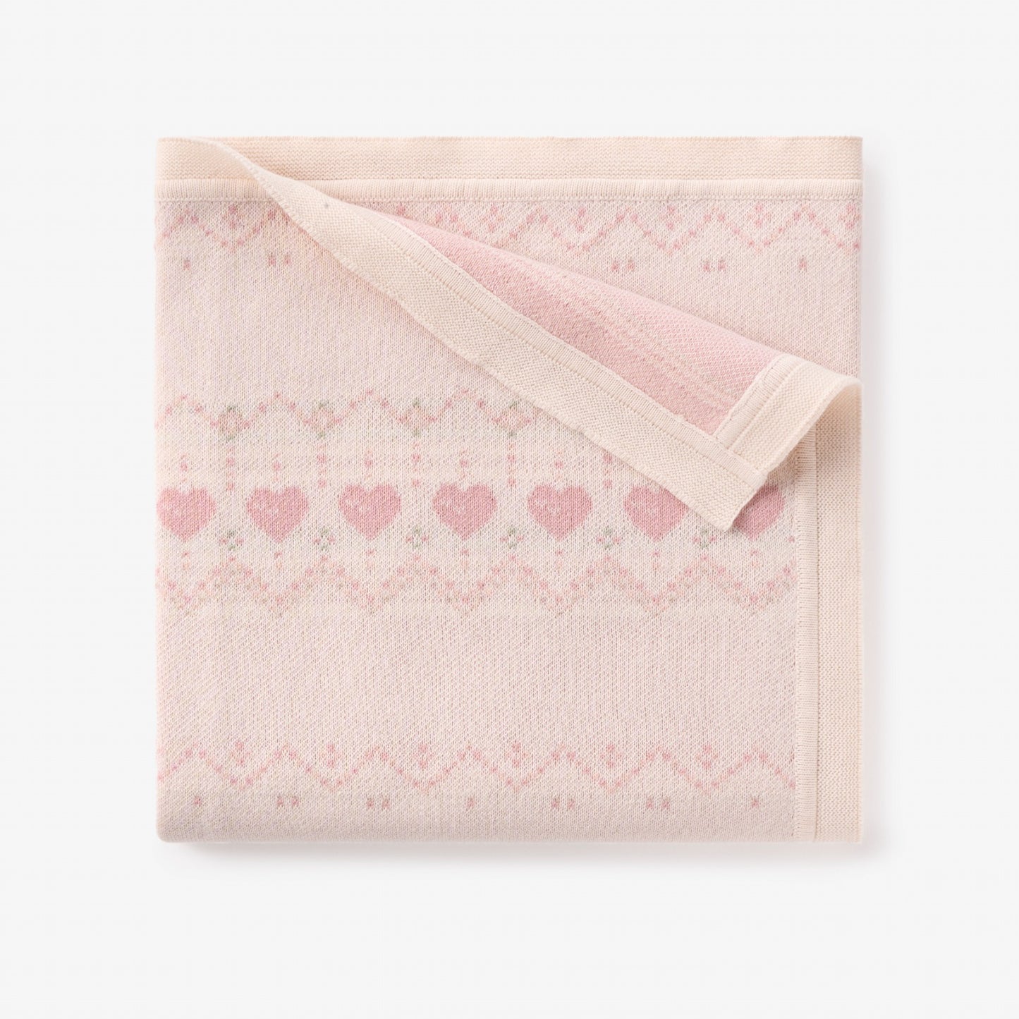 Love Fairisle Knit Baby Blanket