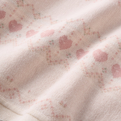 Love Fairisle Knit Baby Blanket
