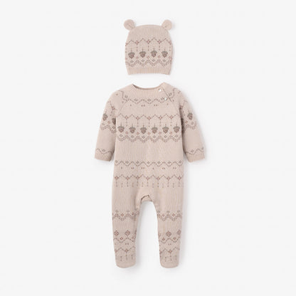 Acorn Fairisle Jumpsuit + Hat Set 2pc