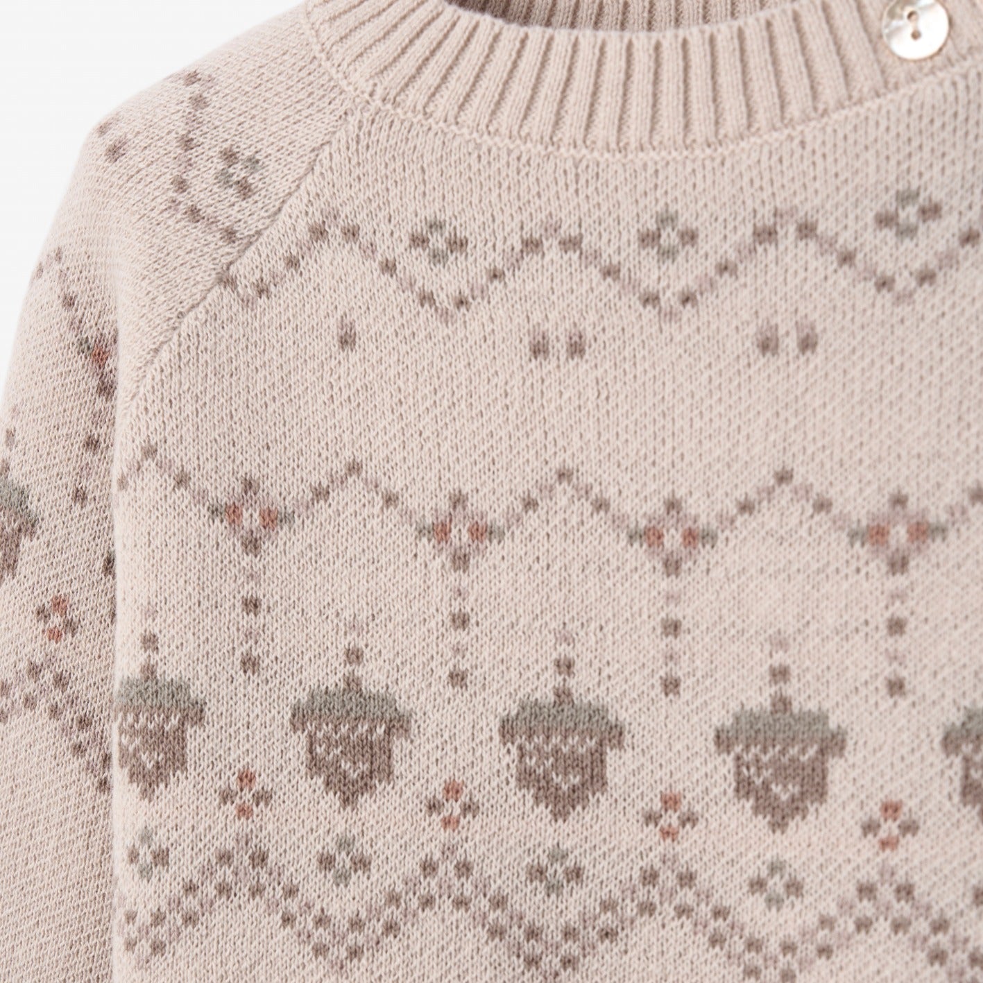 Acorn Fairisle Jumpsuit + Hat Set 2pc