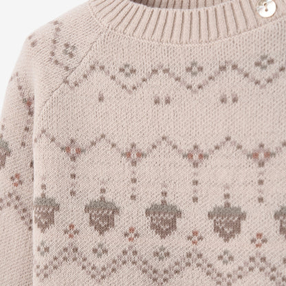 Acorn Fairisle Jumpsuit + Hat Set 2pc
