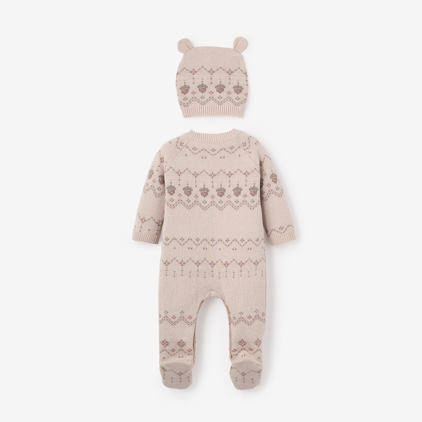 Acorn Fairisle Jumpsuit + Hat Set 2pc