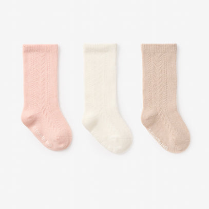 Pointelle Knee Sock Set - 3PK
