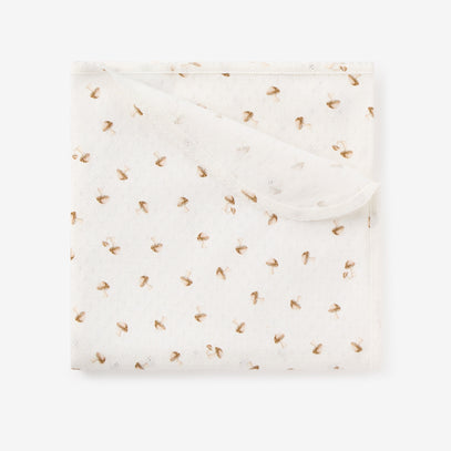 Forest Forager Organic Cotton Pointelle Baby Blanket