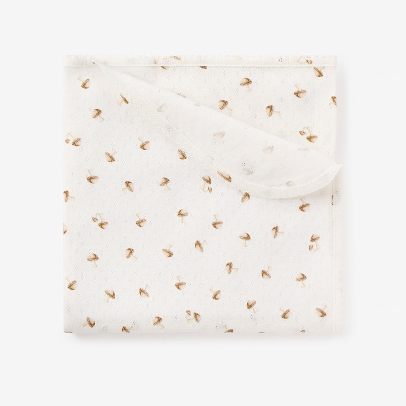 Forest Forager Organic Cotton Pointelle Baby Blanket