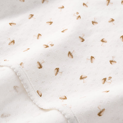 Forest Forager Organic Cotton Pointelle Baby Blanket