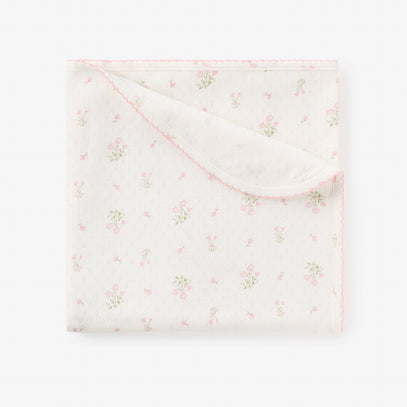 Folklore Floral Print Organic Cotton Pointelle Baby Blanket