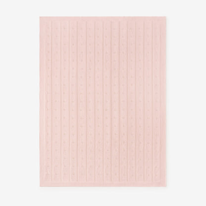 Pale Pink Pointelle Knit Baby Blanket