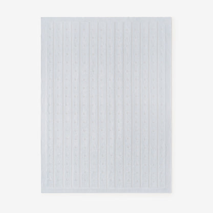 Pale Blue Pointelle Knit Baby Blanket