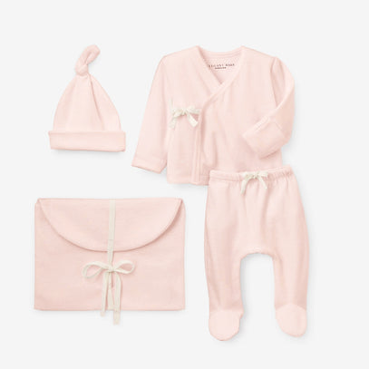 Blush Velour Layette Set