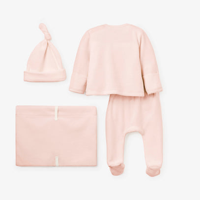 Blush Velour Layette Set