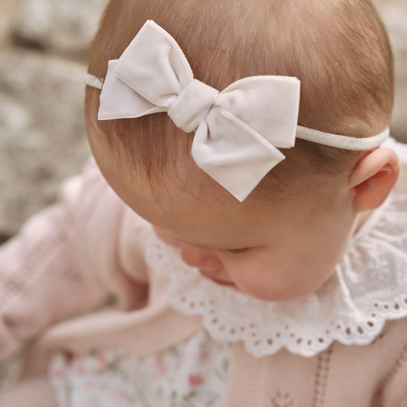 Pink Velvet Bow Headband Set 3 pk