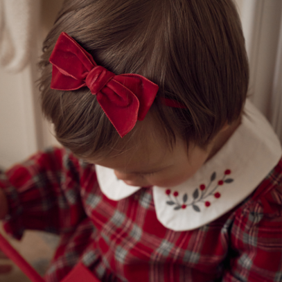 Winter Tartan + Velvet Headband Set 3 pk