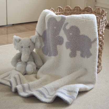 Elephant Feather Knit Baby Blanket