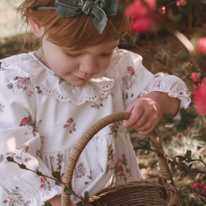 Magical Mouse Print Mini Cord Lace Collar Dress + Bloomer Set