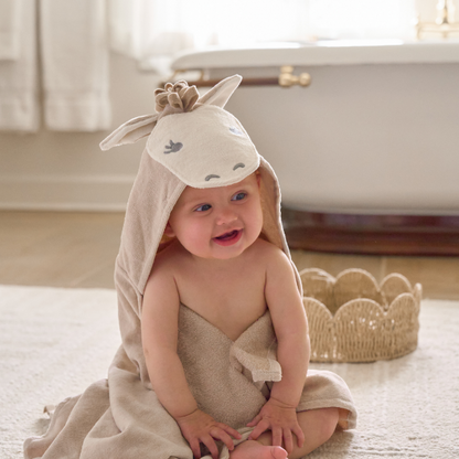 Pony Hooded Baby Bath Wrap