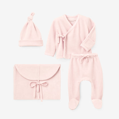 Blush Velour Layette Set