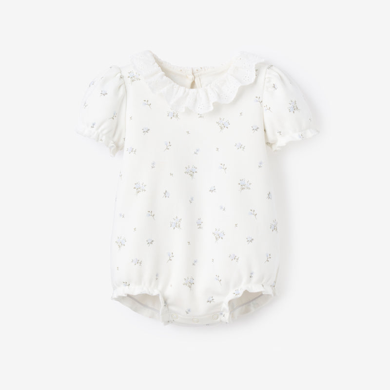 English Rose Double Knit Eyelet Lace Collar Bubble